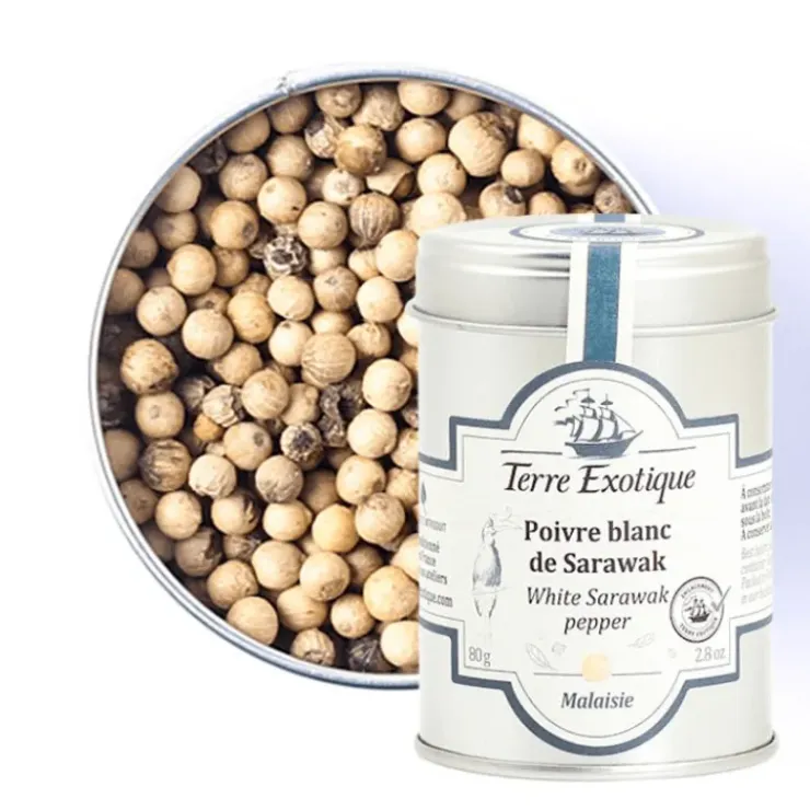 TERRE EXOTIQUE Poivre Blanc de Sarawak 80 g Online