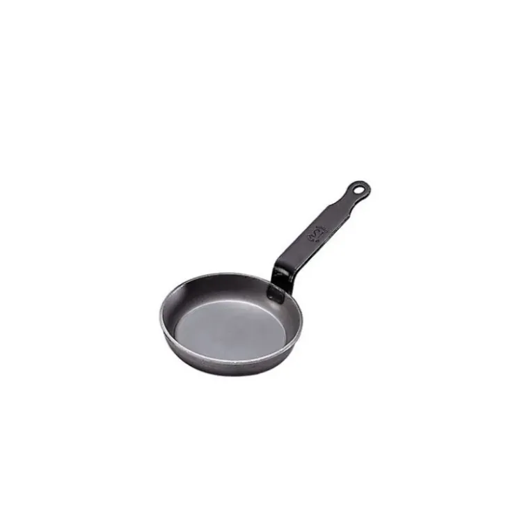 DE BUYER Poêle à Blinis Professionnelle, carbone plus, Tôle d'Acier blanche, Hot