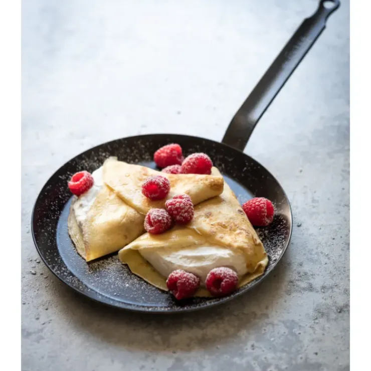 DE BUYER Poêle à Crêpes Tôle Bleue Ø 18 cm Outdoor Best