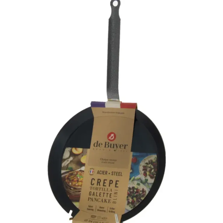 DE BUYER Poêle à Crêpes Tôle Bleue Ø 18 cm Outdoor Best