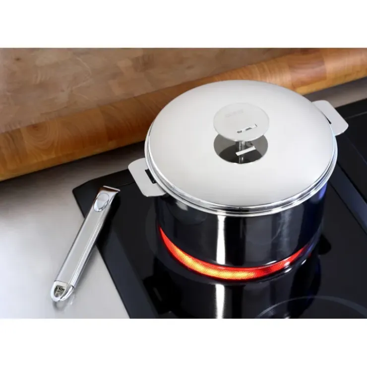 CRISTEL Poêle Casteline Ø 22 cm Manche Amovible Anti-Adhésive Inox Outlet