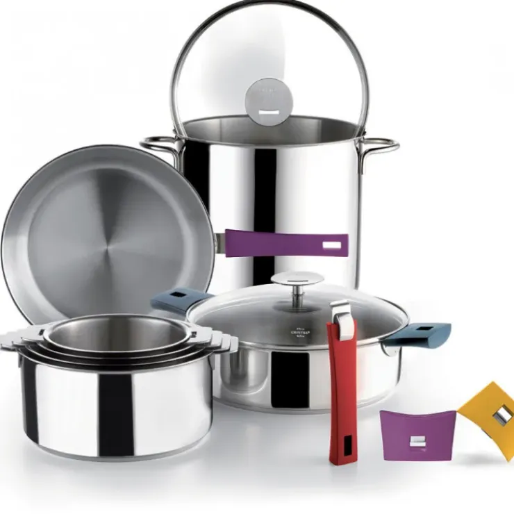CRISTEL Poêle Mutine Ø 20 cm Manche Amovible Anti-Adhésive Inox Hot