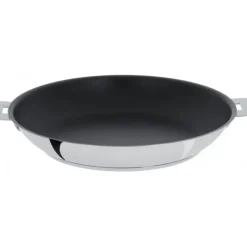 CRISTEL Poêle Mutine Ø 24 cm Manche Amovible Anti-Adhésive Inox