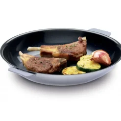 CRISTEL Poêle Mutine Ovale Ø 35 cm Manche Amovible Anti-Adhésive Inox Outlet