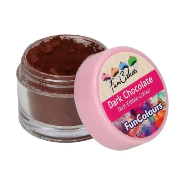 FUNCAKES Poudre comestible Chocolat noir 1,5 g