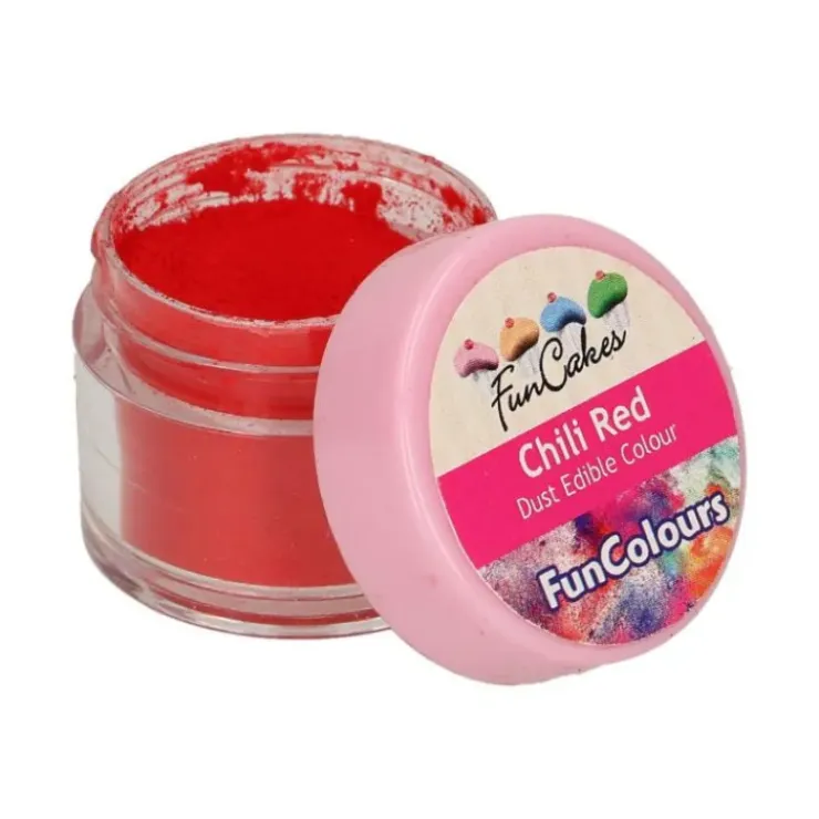FUNCAKES Poudre comestible Rouge piment 1,5 g Best