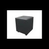 2IMAHL Pouf Carré en Simili Cuir Noir Lisbonne Hot