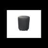 2IMAHL Pouf Rond en Tissu Gris Lisbonne New