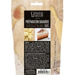 PATISDECOR Préparation Bavarois Gel Chocolat Blanc 100 g Patisdécor Discount