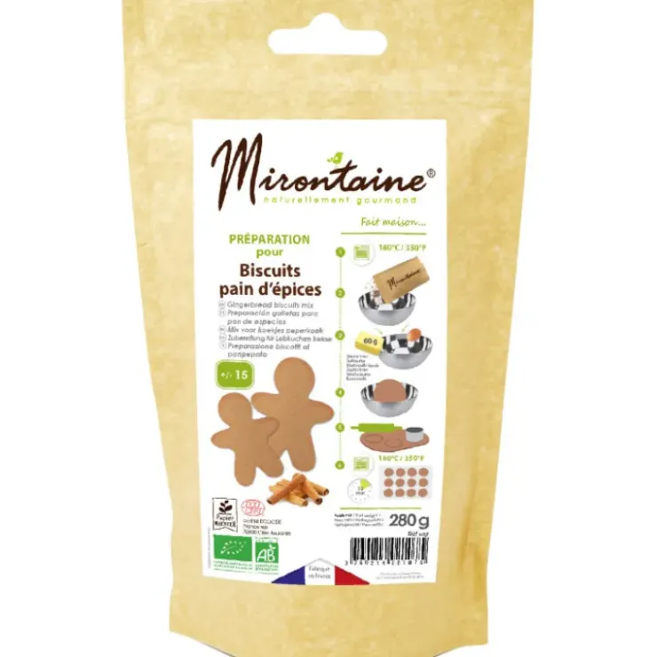 MIRONTAINE Préparation Biscuit Pain d'Épice Bio 280 g Best