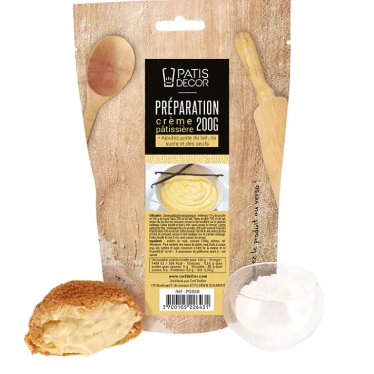 PATISDECOR Préparation Crème Pâtissière à Chaud 200 g Patisdécor Best