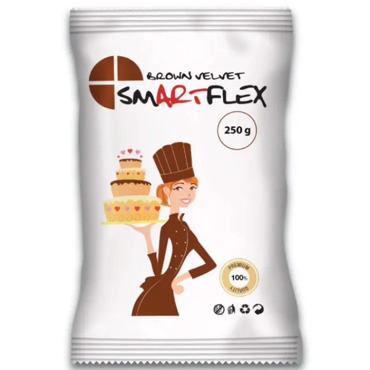 SMARTFLEX Pâte à Sucre Marron Brown Velvet 250g Best