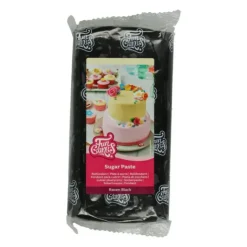 FUNCAKES Pâte à Sucre Noir Corbeau 1 kg Discount