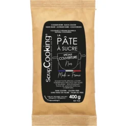 SCRAPCOOKING Pâte à Sucre Noir Spéciale Couverture 400 g New