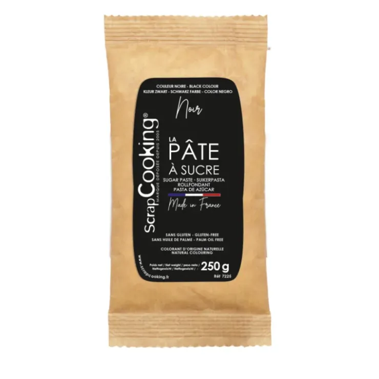 SCRAPCOOKING Pâte à Sucre Noire 250g