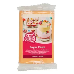 FUNCAKES Pâte à Sucre Orange Tropicale 250g Hot