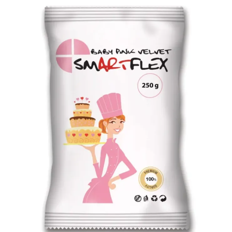 SMARTFLEX Pâte à Sucre Rose Baby Pink Velvet 250g Sale