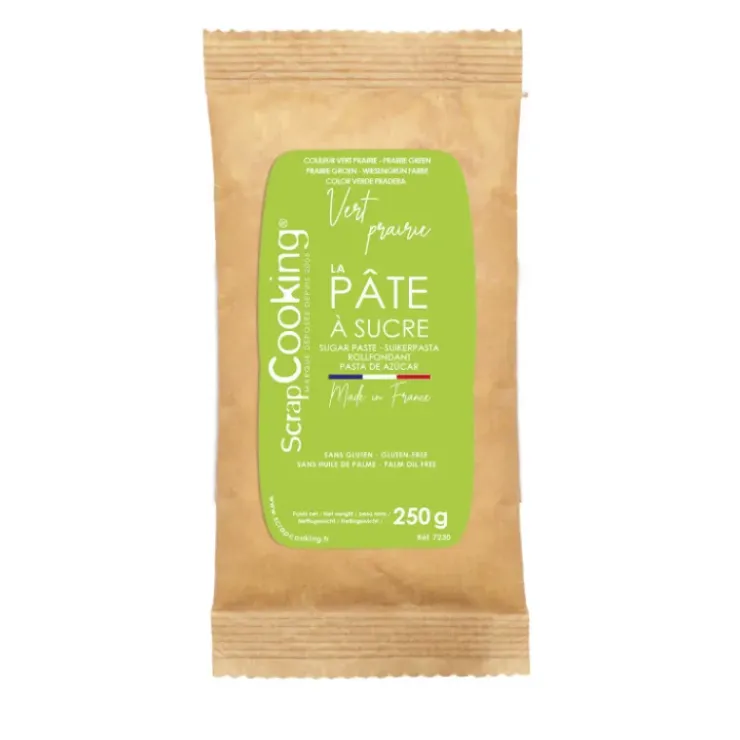 SCRAPCOOKING Pâte à Sucre Vert Prairie 250 g Hot