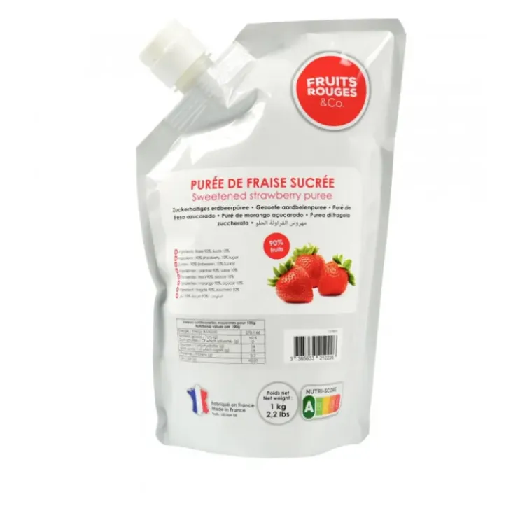 FRUITS ROUGES & CO Purée de Fraise 1kg Discount