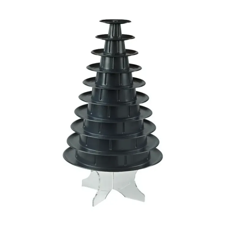 MALLARD FERRIERE Pyramide à Macaron vertical 10 plateaux amovibles - Version Noire Discount