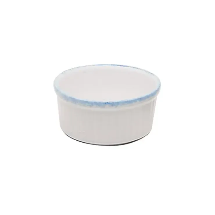 DIGOIN - SARREGUEMINES Ramequin 8,5 cm Porcelaine Blanche granitée New