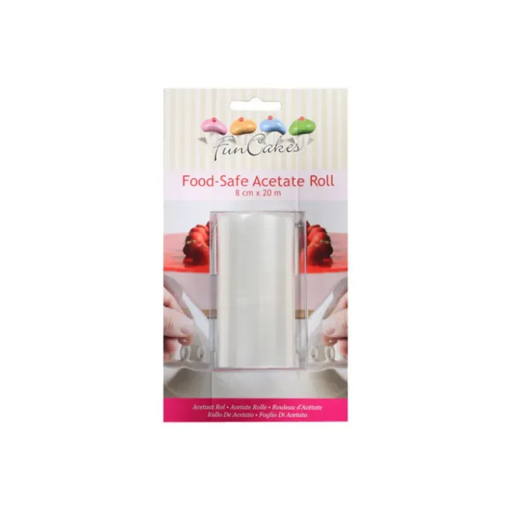 FUNCAKES Rhodoïd en Rouleau L.20 m x H.8 cm Clearance
