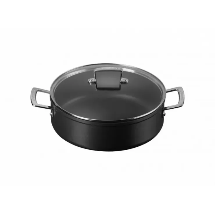 LE CREUSET Rondeau avec Couvercle 28 cm Anti-Adhérent Les Forgées Discount
