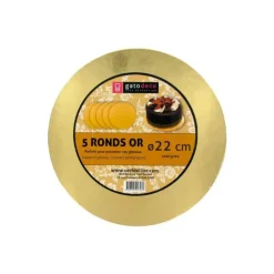 GATODECO Ronds Dorés Ø 21,7 cm (x5) Gatodéco Best