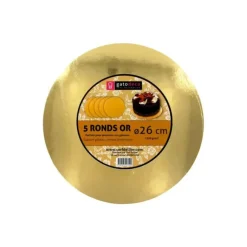 GATODECO Ronds Dorés Ø 25,5 cm (x5) Gatodéco Best