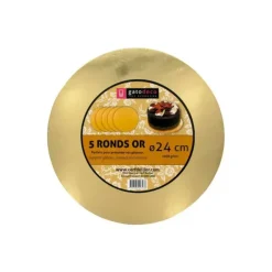 GATODECO Ronds Dorés Ø 23,4 cm (x5) Gatodéco Online