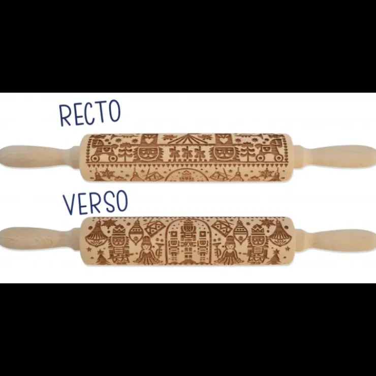 SCRAPCOOKING Rouleau à Pâtisserie Motif Casse Noisette 39 cm Clearance