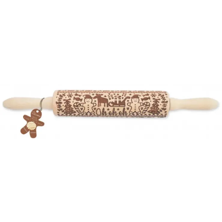 SCRAPCOOKING Rouleau à Pâtisserie Motifs Noël Gingerman 39 cm Outlet