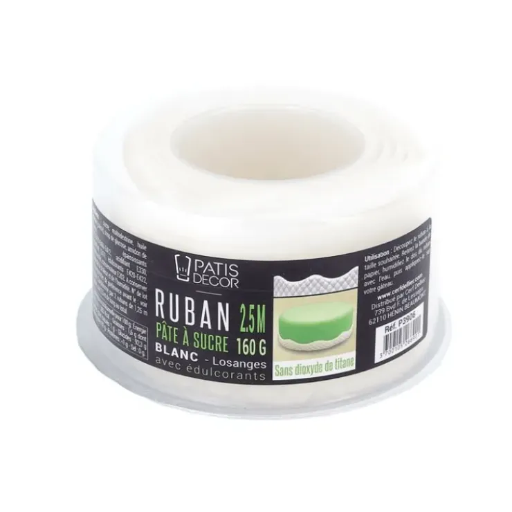 PATISDECOR Ruban Pate à Sucre Losanges 1,25 m x H 3 cm (x2) Patisdécor Best
