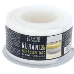 PATISDECOR Ruban Pate à Sucre Matelassé 1,25 m x H 5 cm Patisdécor Best