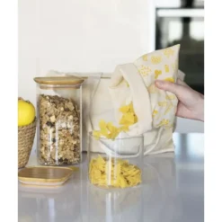 PEBBLY Sac à Vrac Coton Bio Jaune 20 x 25 cm Outlet