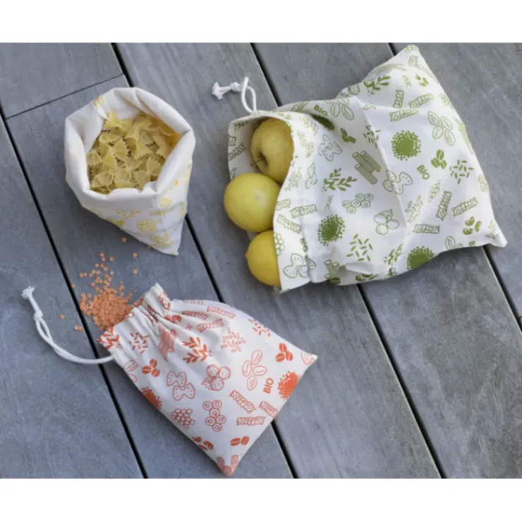PEBBLY Sac à Vrac Coton Bio Vert 25 x 30 cm Online