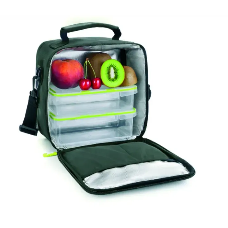 IBILI Sac Lunch Isotherme + 2 Boîtes Hermétique Plastique Vert Outlet