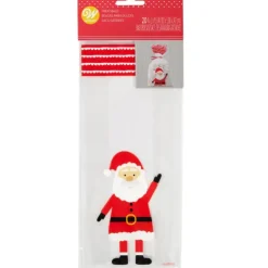 WILTON Sachet Bonbon Père Noël 10 x 5 cm x H 24 cm (x20) Best