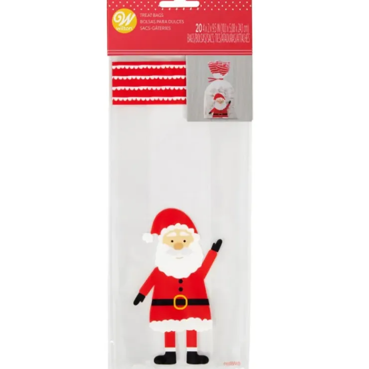 WILTON Sachet Bonbon Père Noël 10 x 5 cm x H 24 cm (x20) Best