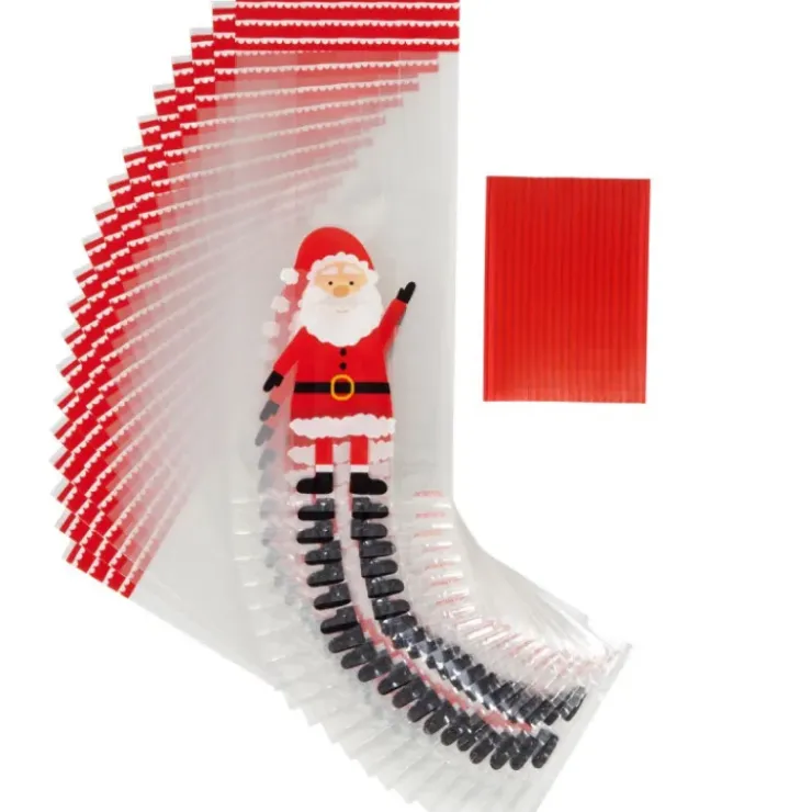 WILTON Sachet Bonbon Père Noël 10 x 5 cm x H 24 cm (x20) Best