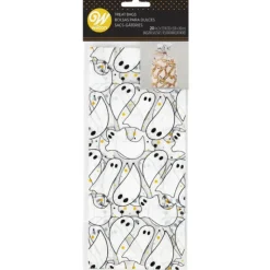 WILTON Sachet Bonbon Transparent Fantôme Halloween (x20) Hot