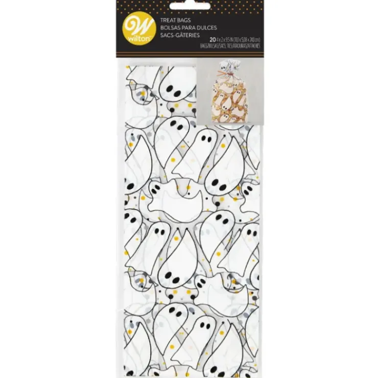 WILTON Sachet Bonbon Transparent Fantôme Halloween (x20) Hot