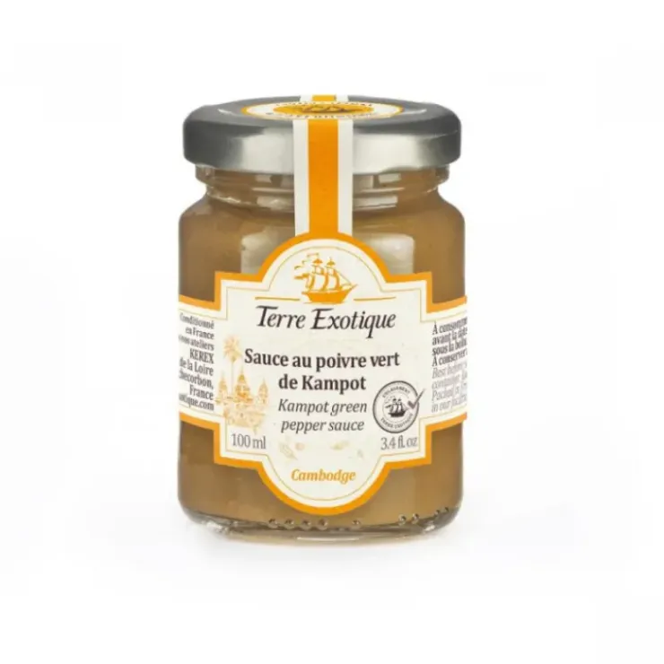 TERRE EXOTIQUE Sauce au Poivre Vert de Kampot 100 ml Sale