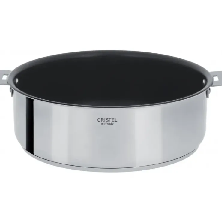 CRISTEL Sauteuse Casteline Ø 24 cm Manche Amovible Anti-Adhésive Inox Best