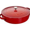 STAUB Sauteuse en Fonte Chistera 24 cm Rouge Cerise Online