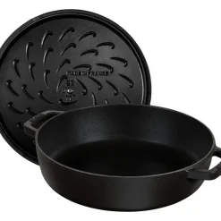 STAUB Sauteuse en Fonte Chistera 28 cm Noir Outlet