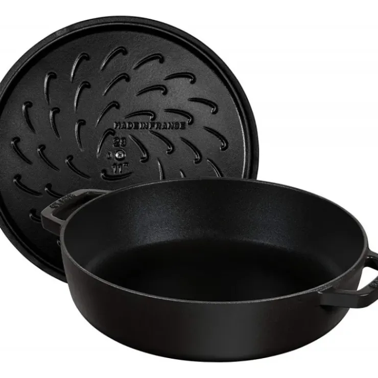 STAUB Sauteuse en Fonte Chistera 28 cm Noir Outlet