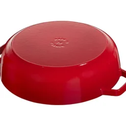 STAUB Sauteuse en Fonte Chistera 28 cm Rouge Cerise Sale