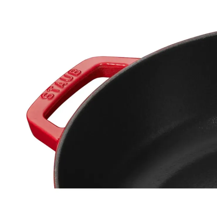 STAUB Sauteuse en Fonte Chistera 28 cm Rouge Cerise Sale