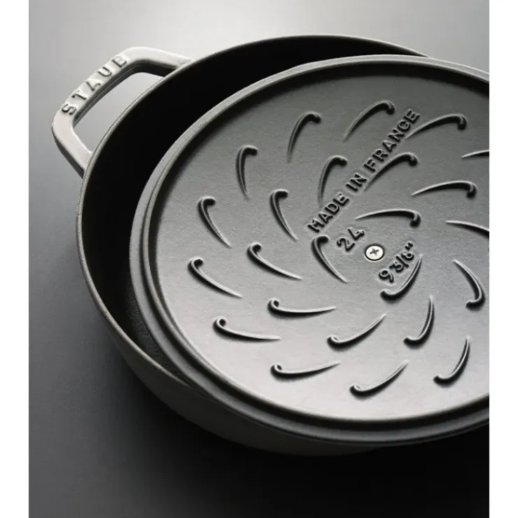 STAUB Sauteuse en Fonte Chistera 24 cm Noir